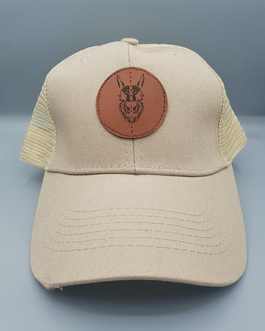 Truckers Hat In Dogs We Trust logo