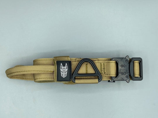 1.5" COYOTE TAN TACTICAL COLLAR |Dog chain collar