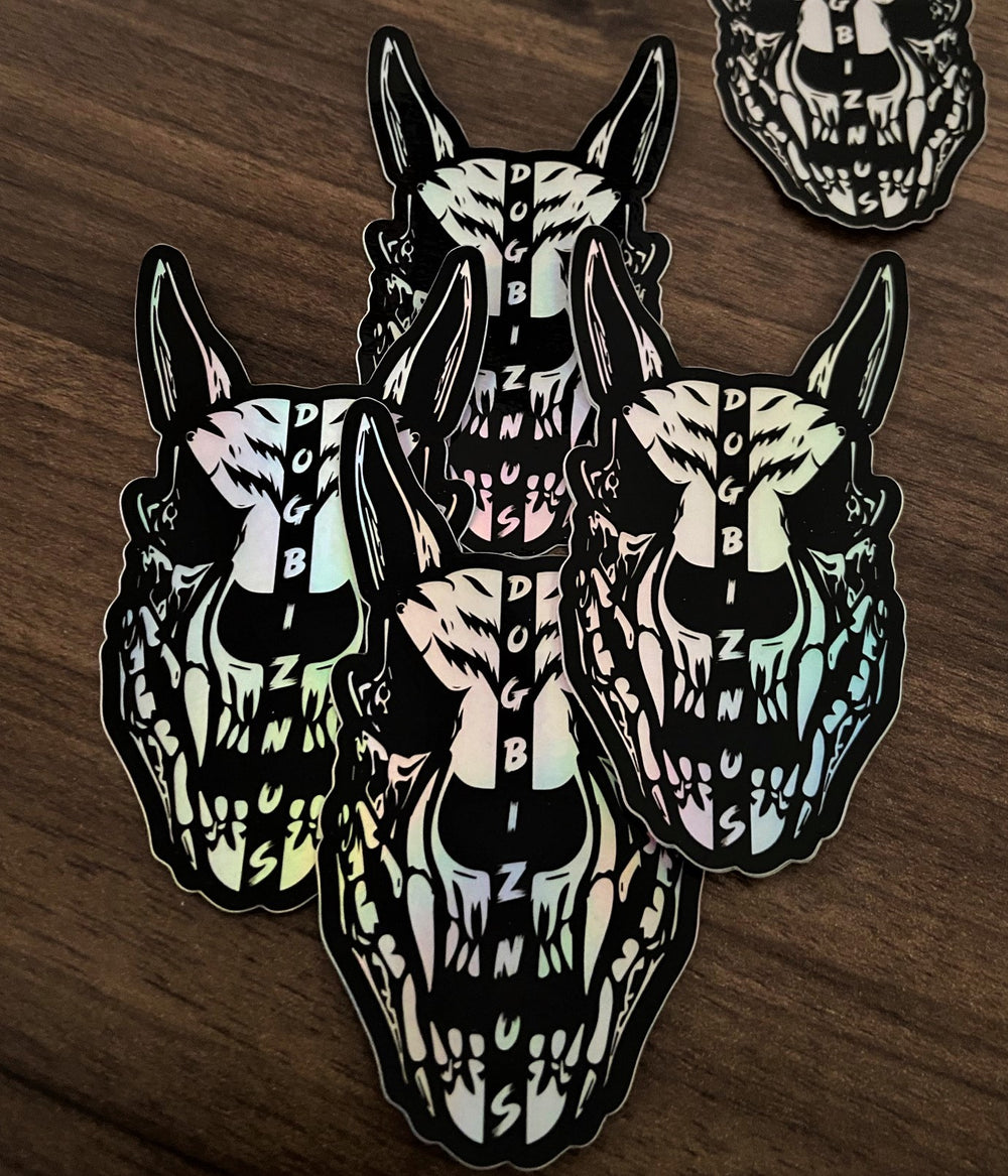 Holographic Dogbiznus Sticker