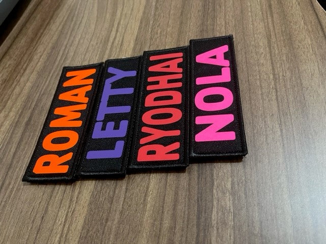 Custom NAME PATCHES - Velcro - for Collars & Harnesses – THE BULLY