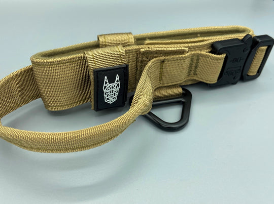 1.5" COYOTE TAN TACTICAL COLLAR |Dog chain collar